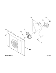 CONVECTION FAN Diagram and Parts List for PT960BM3BB  General Electric Range