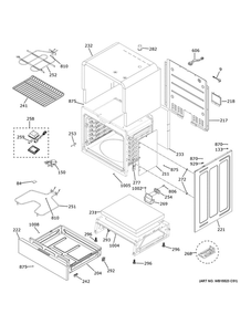Body Parts Diagram and Parts List for JS645EL8ES  General Electric Range