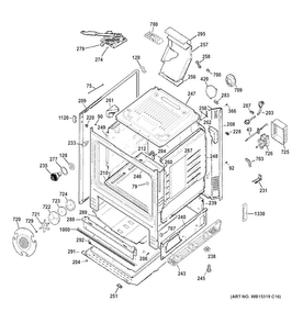 Body Parts Diagram and Parts List for PGB920DEF2BB  General Electric Range