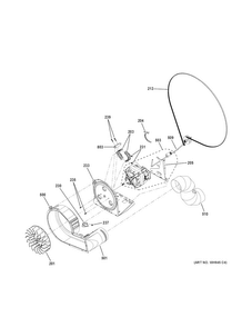 Blower & Motor Diagram and Parts List for GUD24GSSJ0WW  General Electric Washer Dryer Combo