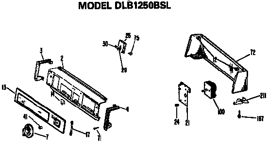 Control Panel Dlb1250bsl Only Diagram and Parts List for DLB2650BSL  Hotpoint Dryer