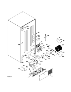 SEALED SYSTEM Diagram and Parts List for GDRS0KBXFRSS  General Electric Refrigerator
