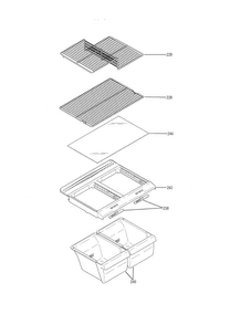 Fresh Food Shelves Diagram and Parts List for GTE16DTHBRCC  General Electric Refrigerator