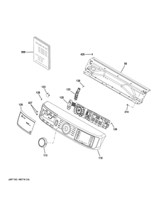 Controls And Backsplash Diagram and Parts List for PFD87GSSV0WW  General Electric Washer