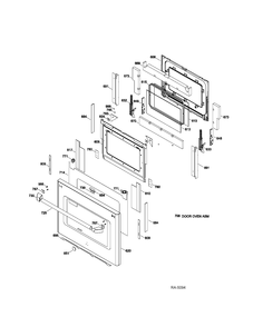 DOOR Diagram and Parts List for CCGS985SET4SS  General Electric Range
