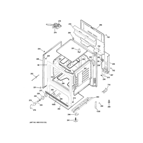 Body Parts Diagram and Parts List for JB256RT3SS  General Electric Range