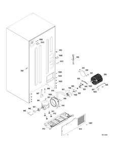 SYSTEM Diagram and Parts List for GBRS0GAXERBS  General Electric Refrigerator