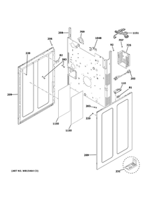 Body Parts Diagram and Parts List for JGBS86SP2SS  General Electric Range