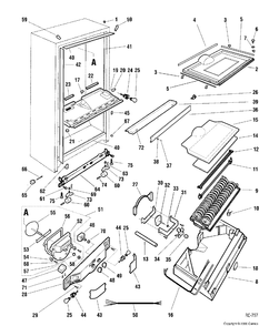 Part Location Diagram of WR1M650 GE Washer (nylon)