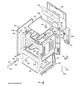 Body Parts Diagram and Parts List for RB526DP2BB  Hotpoint Range