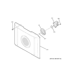 Convection Fan Diagram and Parts List for JB860EJ2ES  General Electric Range