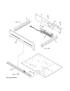 Center Spacer Diagram and Parts List for PT7550SF3SS  General Electric Wall Oven