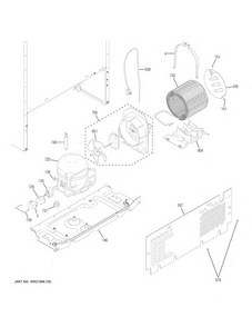 Machine Compartment Diagram and Parts List for GIE16GSHCRSS  General Electric Refrigerator