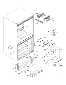 FZ SECTION Diagram and Parts List for PDRS0MBYERSS  General Electric Refrigerator
