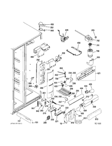 FF SECTION Diagram and Parts List for PSS26MSRBSS  General Electric Refrigerator
