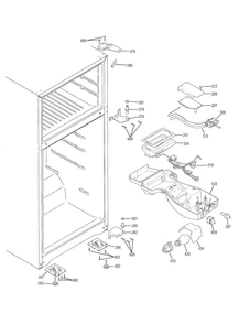 Fresh Food Section Diagram and Parts List for GTE16DTHBRCC  General Electric Refrigerator