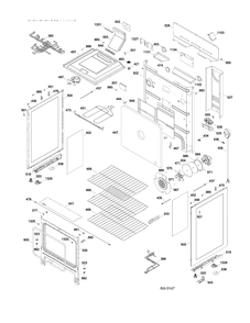 BODY PARTS Diagram and Parts List for PC2B930DET2WW  General Electric Range