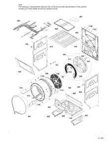 CABINET & DRUM DRYER Diagram and Parts List for C978-97322411  General Electric Dryer