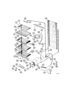 FREEZER Diagram and Parts List for 86160  General Electric Freezer
