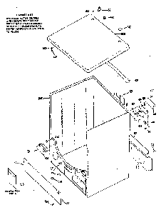 Cabinet & Top Diagram and Parts List for DDE058DGAL  General Electric Dryer