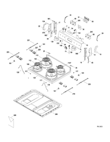 CONTROLS-COOKTOP Diagram and Parts List for RCBS536DN2WW  General Electric Range