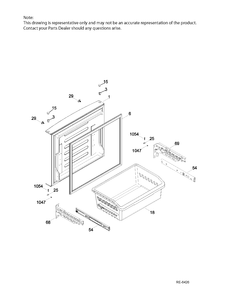 FZ DOOR Diagram and Parts List for GNE21DSKAKSS  General Electric Refrigerator