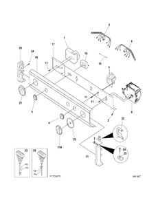 CONTROL PANEL Diagram and Parts List for MEX731CAS0  General Electric Washer