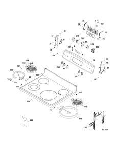 Part Location Diagram of 183D8559P015 GE WIRING DIAGRAM
