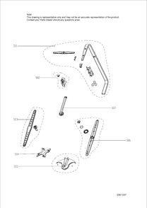 WASH ARM ASM Diagram and Parts List for GDT650SGF1BB  General Electric Dishwasher