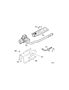 GAS VALVE Diagram and Parts List for UPVH880GJ0MV  General Electric Dryer