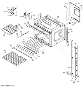 UPPER OVEN Diagram and Parts List for JK5500DF4BB  General Electric Wall Oven