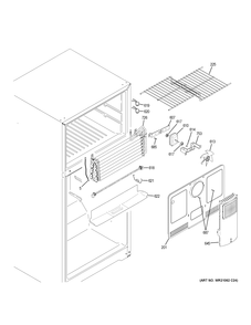FREEZER SECTION Diagram and Parts List for GIE18ISHJRSS  General Electric Refrigerator