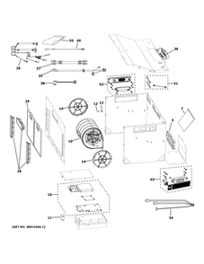 Hood Assembly Diagram and Parts List for UVH13013M1DS  General Electric Range Hood