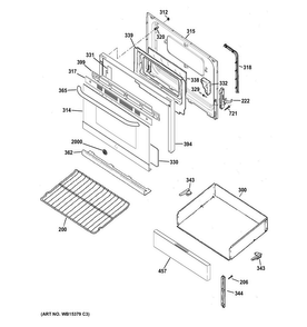 Part Location Diagram of WB56X24650 GE PANEL DRAWER