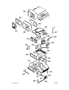 CUSTOM COOL Diagram and Parts List for PSI23SGMBKBS  General Electric Refrigerator