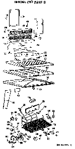 Unit Parts Diagram and Parts List for CTF23HFB  Hotpoint Refrigerator