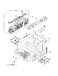 Lower rack assembly Diagram and Parts List for DDT700SFN2DS  General Electric Dishwasher