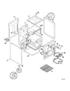 BODY Diagram and Parts List for CRMF2150VB3  General Electric Range
