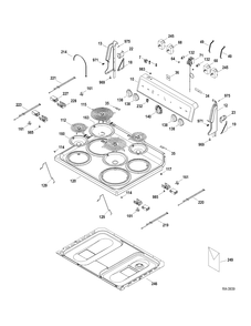 CONTROLS-COOKTOP Diagram and Parts List for MCBS523R2WW  General Electric Range