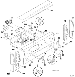 Part Location Diagram of WG02L06778 GE KNOB