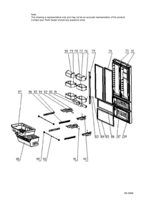 DOORS Diagram and Parts List for MWS21FSKASS  General Electric Refrigerator
