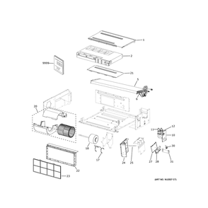 Room Air Conditioner Diagram and Parts List for US07MB2BEA1  General Electric Air Conditioner