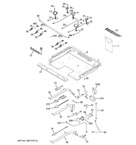 Gas & Burner Parts Diagram and Parts List for JGB850DEF2BB  General Electric Range