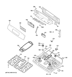Part Location Diagram of WB07X20334 GE TRIM CONTROL