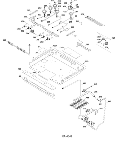 GAS & BURNER PARTS Diagram and Parts List for PCGB980SET1SS  General Electric Range