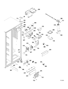 FF SECTION Diagram and Parts List for GSR23KSWASS  General Electric Refrigerator