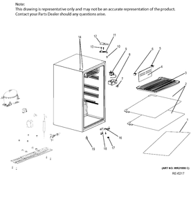 Part Location Diagram of WG03F00631 GE THERMOSTAT KNOB