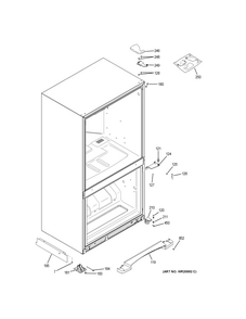 Case Parts Diagram and Parts List for GBS20EGHBRBB  General Electric Refrigerator