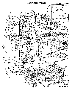 Cabinet Parts Diagram and Parts List for TBX23ZGB  General Electric Refrigerator