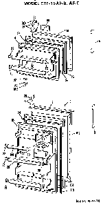 Doors Diagram and Parts List for CTF15AFC  Hotpoint Refrigerator